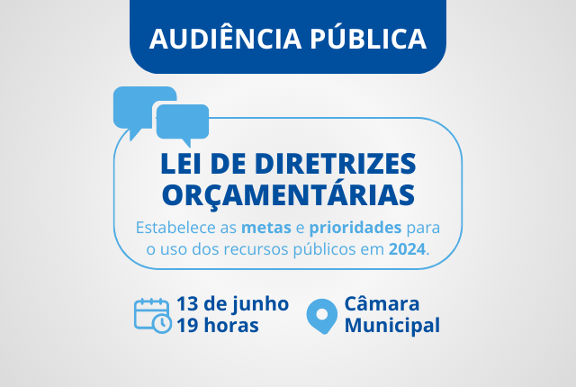 Audiência pública discute diretrizes para orçamento municipal de 2024
